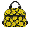 Daffodil And Mimosa Pattern Print Insulated Lunch Bag