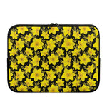 Daffodil And Mimosa Pattern Print Laptop Sleeve