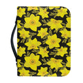 Daffodil And Mimosa Pattern Print Leather Bible Cover