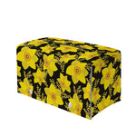 Daffodil And Mimosa Pattern Print Leather Tissue Box Cover