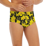 Daffodil And Mimosa Pattern Print Men's Briefs
