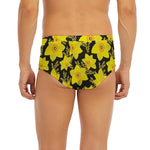 Daffodil And Mimosa Pattern Print Men's Briefs