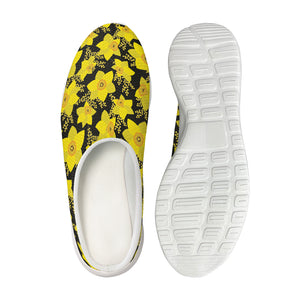Daffodil And Mimosa Pattern Print Mesh Casual Shoes