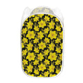 Daffodil And Mimosa Pattern Print Mesh Laundry Hamper