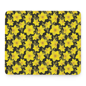 Daffodil And Mimosa Pattern Print Mouse Pad