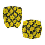 Daffodil And Mimosa Pattern Print Office Chair Cover
