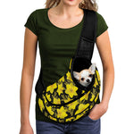 Daffodil And Mimosa Pattern Print Pet Sling Carrier