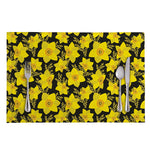 Daffodil And Mimosa Pattern Print Placemat