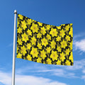 Daffodil And Mimosa Pattern Print Polyester Flag