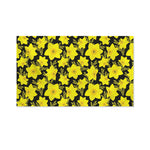 Daffodil And Mimosa Pattern Print Polyester Flag