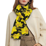 Daffodil And Mimosa Pattern Print Scarf