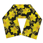 Daffodil And Mimosa Pattern Print Scarf