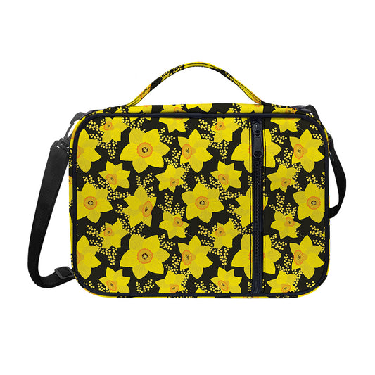 Daffodil And Mimosa Pattern Print Shoulder Strap Bible Bag