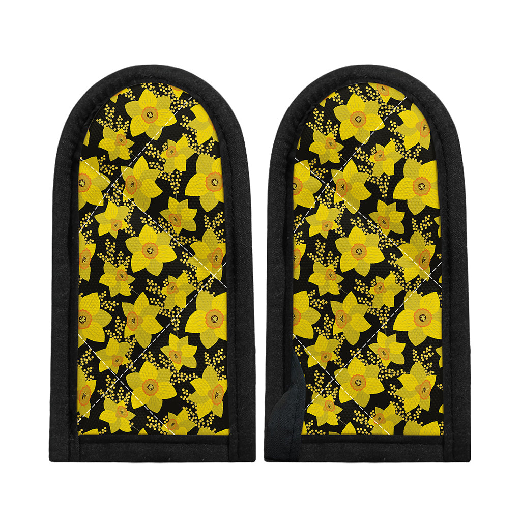 Daffodil And Mimosa Pattern Print Skillet Handle Cover