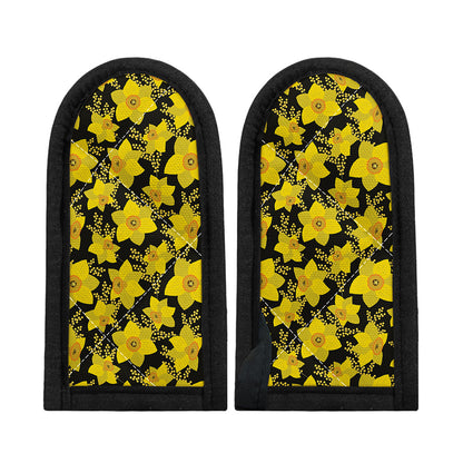 Daffodil And Mimosa Pattern Print Skillet Handle Cover