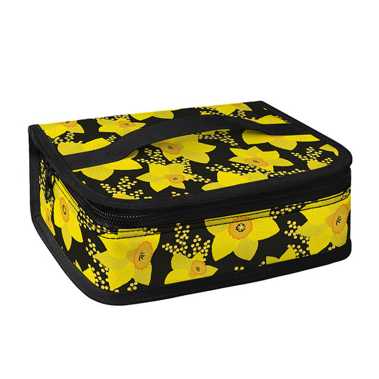Daffodil And Mimosa Pattern Print Small Lunch Bag