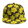 Daffodil And Mimosa Pattern Print Snapback Cap