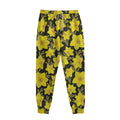 Daffodil And Mimosa Pattern Print Sweatpants