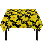 Daffodil And Mimosa Pattern Print Tablecloth