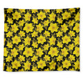 Daffodil And Mimosa Pattern Print Tapestry
