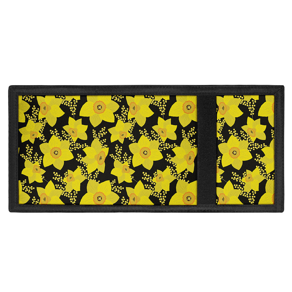 Daffodil And Mimosa Pattern Print Trifold Wallet