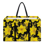 Daffodil And Mimosa Pattern Print Utility Tote Bag
