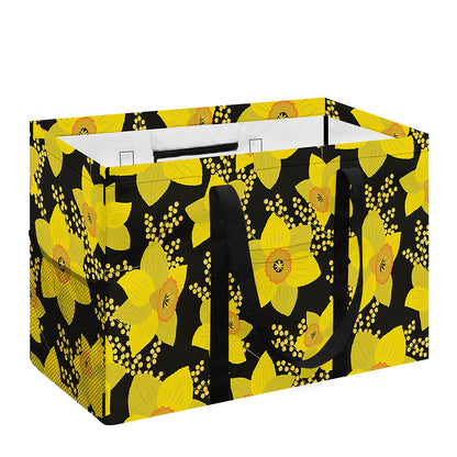 Daffodil And Mimosa Pattern Print Utility Tote Bag