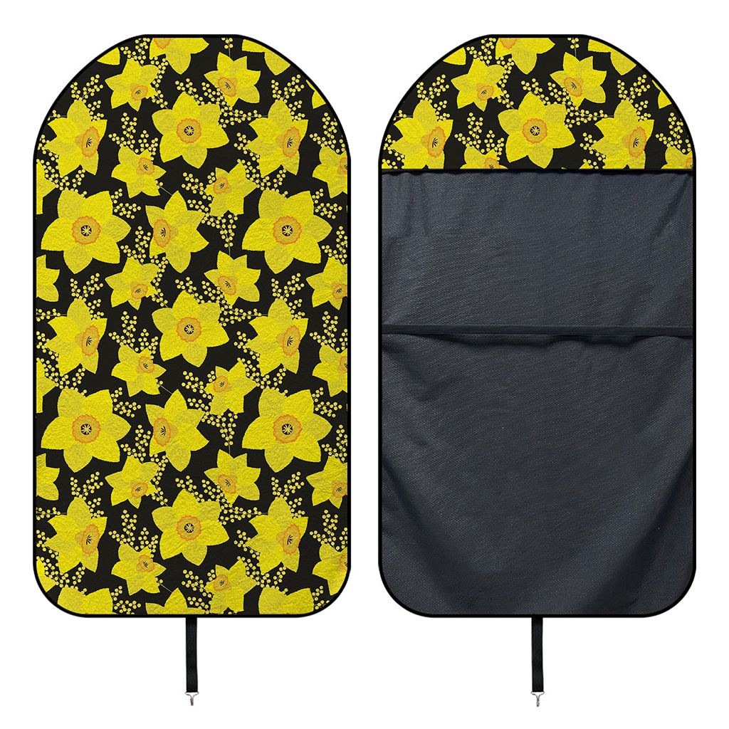 Daffodil And Mimosa Pattern Print Waterproof Car Seat Cover