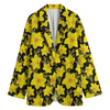 Daffodil And Mimosa Pattern Print Women's Blazer