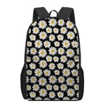 Daisy Flower Pattern Print 17 Inch Backpack