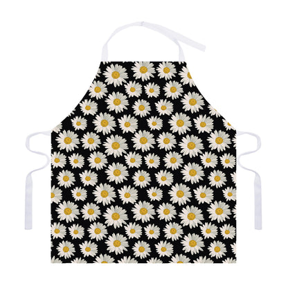 Daisy Flower Pattern Print Adjustable Apron