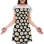 Daisy Flower Pattern Print Adjustable Apron