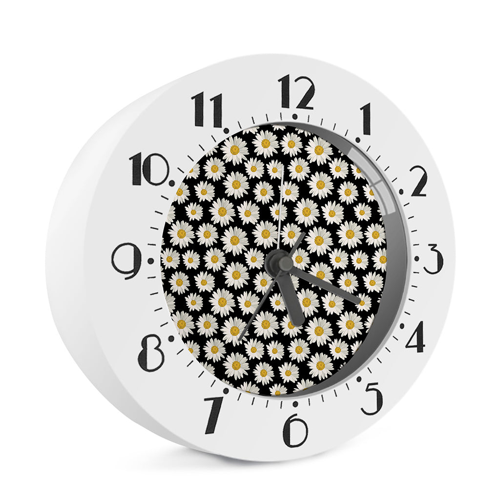 Daisy Flower Pattern Print Alarm Clock