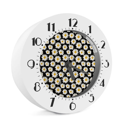 Daisy Flower Pattern Print Alarm Clock
