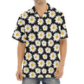 Daisy Flower Pattern Print Aloha Shirt