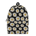 Daisy Flower Pattern Print School Backpack