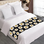 Daisy Flower Pattern Print Bed Runner