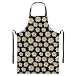 Daisy Flower Pattern Print Bib Apron With Pocket