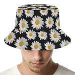 Daisy Flower Pattern Print Bucket Hat