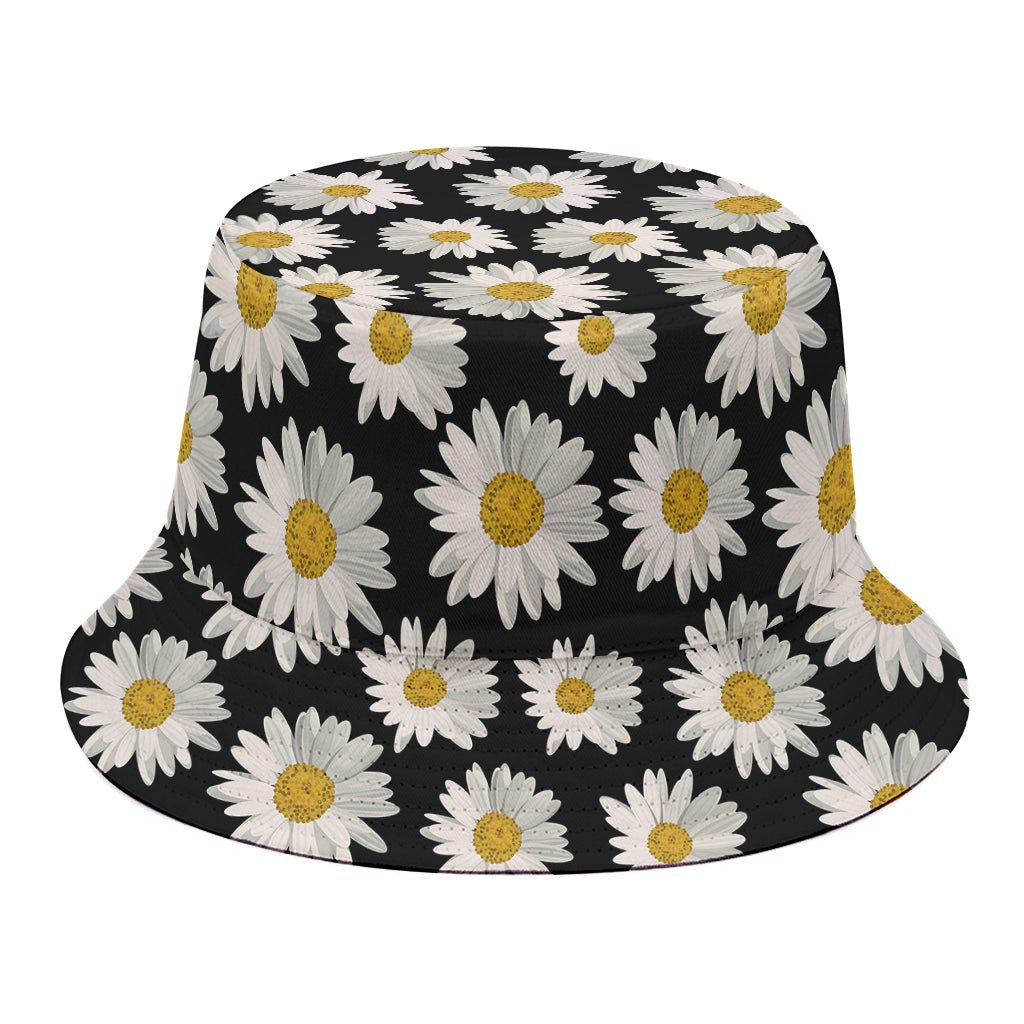 Daisy Flower Pattern Print Bucket Hat