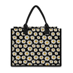Daisy Flower Pattern Print Canvas Tote Bag