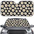 Daisy Flower Pattern Print Car Windshield Sun Shade