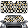 Daisy Flower Pattern Print Car Windshield Sun Shade