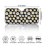 Daisy Flower Pattern Print Car Windshield Sun Shade