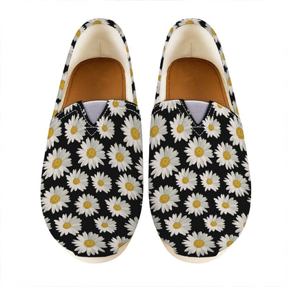 Daisy Flower Pattern Print Casual Shoes