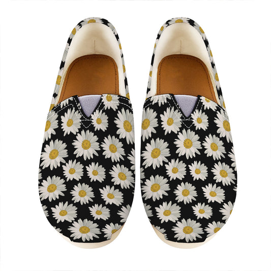 Daisy Flower Pattern Print Casual Shoes