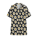 Daisy Flower Pattern Print Cotton Hawaiian Shirt