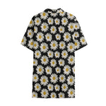 Daisy Flower Pattern Print Cotton Hawaiian Shirt