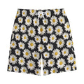 Daisy Flower Pattern Print Cotton Shorts