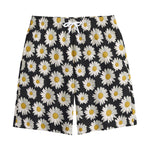 Daisy Flower Pattern Print Cotton Shorts